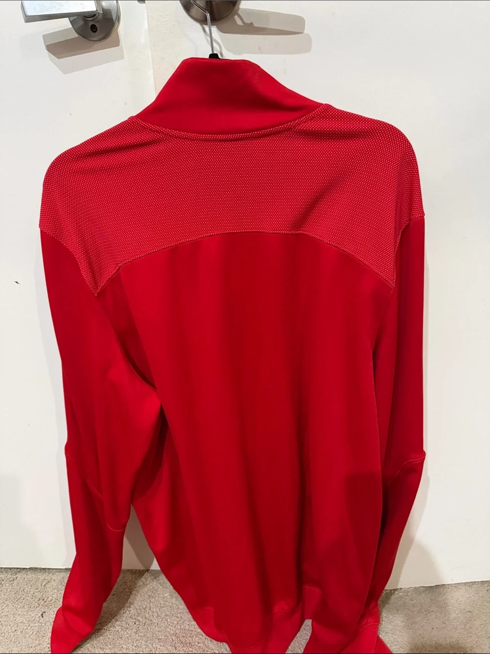 Jordan Red Men's Full-Zip Performance Jacket with White Logo